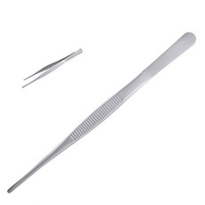 플러스리빙 의료용 핀셋 SUS-304 일반형 직선형 12.5cm 14cm 16cm 정밀 집게 스테인레스, 1개, SUS304 일반직선형 16cm