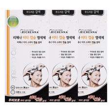 리체나 새치커버 비타캡슐 샴푸형 염색제, 부드러운 갈색, 3개