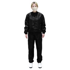 5H 방진복 긴팔 일반형 정전기방진복 방역복 정비복 작업복 방제복 공업용필수품, 1개, 블랙(BK)