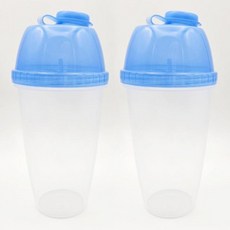 국내산 항균 쉐이크통 350ml X 2, 2개, 투명블루