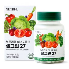 뉴트리엘 이너포뮬러 샐그린 27 식전야채 고농축 식이섬유 유산균 샐러드, 1개, 60정