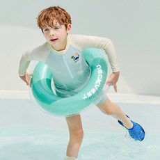 넥베스트 아동용 이중 링튜브 60cm, 1개, 민트크림