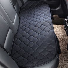 지엠지모터스 자동차 시트커버 극세사 겨울 차량용방석 자동차방석, 뒷좌석방석_블랙, 1개