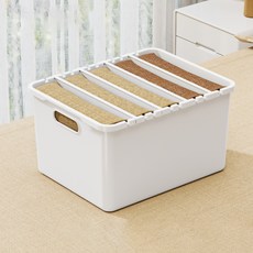 꿀템요정 옷정리리빙박스, 2개, 화이트