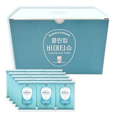 넓고 도톰한 클린힙 비데물티슈 휴대용 화장실용 물티슈, 15개, 10매, 60g