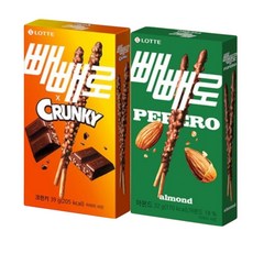 빼빼로 20개 초코/아몬드/누드/크런키, 크런키*10개+아몬드*10개, 1세트, 710g