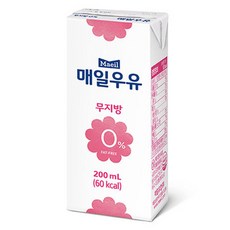 매일우유 멸균 무지방0% 200mlx12팩/흰우유, 200ml, 12개