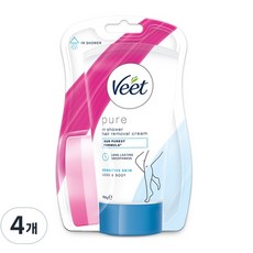 veet 인샤워 제모 크림 민감성 피부용, 150g, 4개