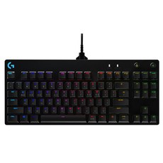 로지텍 PRO TKL GX BLUE 기계식 게이밍 유선 텐키리스 키보드, 혼합색상, YU0039, 청축