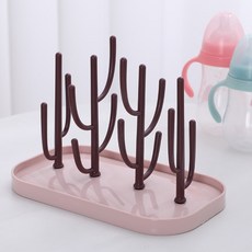 [이든] 휴대가능 조립형 젖병 건조대 선인장 모양, _핑크, 본품