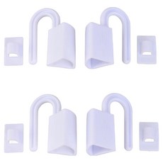 Ppuppu 防夾手防關門裝置, 白色鎖頭型, 4套