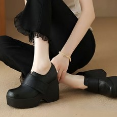 러빙룸 여성 10cm 키높이 로퍼 발편한 통굽 구두