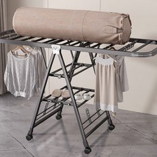 New World 다기능 빨래건조대 스틸 3단 접이식 빨래건조대 신발걸이 + 방풍바180CM Y418Q, 건메탈 그레이 건메탈 그레이