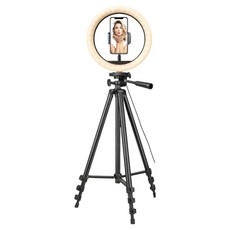 하루포유 LED 링라이트 촬영 멀티 삼각대 세트, 블랙, 1개