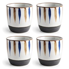 꿈꾸는 키친 일본 이자카야 4p 사케잔 혼술 술잔 선물세트, 4개, 청로