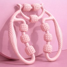 GO마켓 종아리 허벅지 마사지 롤러, 핑크, 1개