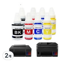 루프잉크 캐논 무한 잉크 호환 G3910 G2910 G3900 호환, 2개, 검정 파랑 빨강 노랑 2세트 총8개입