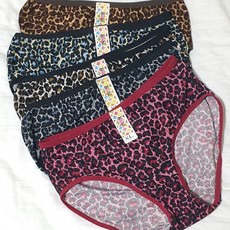 이너라인 여성 할머니 빅사이즈 호피 스판팬티 5종세트