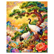 서은이네 보석십자수 캔버스형 DIY 비즈 십자수 40x50cm, 1세트, RR-05 풍경화