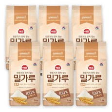 해표 밀가루 중력분 1kg 6개