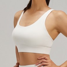 메쉬 크로스백 스포츠 브라탑 - 고강도 지지 여성용 요가 필라테스 운동 속옷(뒤트임 디자인)