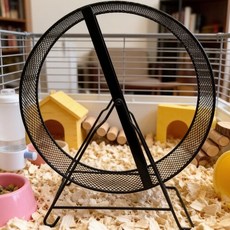 Kismetic 햄스터쳇바퀴 햄스터고슴도치골든햄스터철체쳇바퀴 햄스터 용품 햄스터 장난감, 1개, 블랙