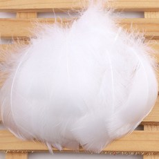 드림캐쳐 DIY 공예용 거위 깃털, 화이트