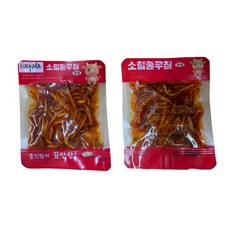 김부인식품 소힘줄무침 국내제조 매콤 달콤 소힘줄 반진 반찐 뉴반찐 반찬 밥도독 소스지 정통힘줄 술안주 쫄깃, 3개, 50g