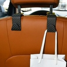 영쓰템 자동차 헤드레스트 카본 후크, 블랙, 4개