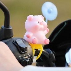 씽씽이 킥보드 자전거 바람개비 악세사리 장식 인형 소품, 아기돼지, 1개, 아기돼지