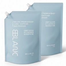 비블랑 유아 섬유유연제 베이비파우더향 리필, 2개, 1.6L
