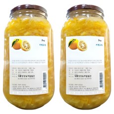 [이베따] 생유자 과육가득 거제통영산 유자청 유자차 2kg, 1개입, 2개