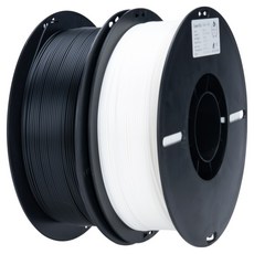 Creality Ender-PLA 3d 프린팅 소모품 1.75mm 프린팅 재료 3d 프린팅 펜 그라피티 펜 재료 Pla 소모품 1kg, Ender-PLA 블랙+흰색