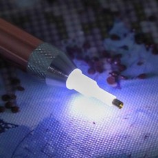 보석십자수 부자재 다이아몬드 자수 헤드 포인트 라이트펜 오렌지색, 핑크