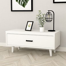 서랍거실장80cm 티비다이 TV거실장 TV다이, 화이트오크