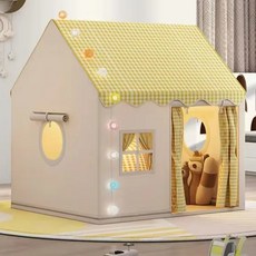 어린이 접이식 플레이텐트 공주성 아기놀이집 유아용 장난감 하우스 폴리폴 텐트 실내 놀이용 대형 텐트 크리스마스선물, 02 옐로우