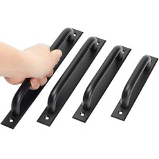 철물이네 강화도어 스텐 슬림 판손잡이 블랙 유리문, 1.소(25x 155mm)