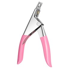1/2구성 고급형 강철 네일팁 커터기 팁컷터 손톱 팁가위 니퍼형 손톱깍이, 핑크, 1개