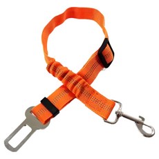 WAP 강아지 안전 벨트 차량 자동차 충격 흡수 사이즈 조절 줄꼬임 방지, 1개, 오렌지