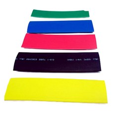 컷팅판매 열수축튜브 투명수축튜브 1mm 부터 90mm 7가지, 1개, 황색 25mm(25파이)-1M