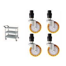 캐스터팩토리 서빙카 무소음 바퀴(4인치 바퀴만 4개 - 1세트) 캡포함, 1개, 무소음4개-1SET