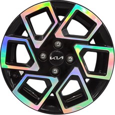 더 뉴 기아 레이 15인치 홀로그램 / 카본 휠 스티커, 홀로그램 스티커, 1개