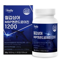뉴일리 철갑상어 MBP앤콘드로이친1200 60정 | 덴마크산 연골콜라겐 히알루론산 보스웰리아 함유, 5개