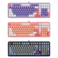 GDEVIL G918 PRO HyperTrack 광축 방수 핫스왑 게이밍 기계식 키보드 (3컬러), 핑크, 저소음 적축, G918 HyperTrack PRO