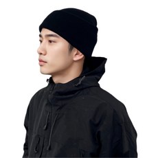 헤이즈뉴트 방한 기모 남성 여성 니트 비니, 2.블랙(검정)+차콜(진회색)