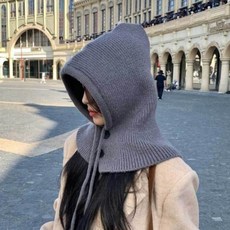 꿈꾸는아재 남여공용 바라클라바 니트 후드워머 방한모자