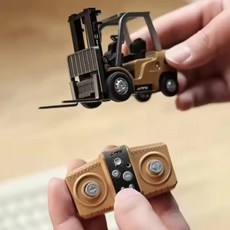 [미니알씨] 1:64 스케일 원격 조종 합금 지게차 포크레인 덤프트럭 모델 - 엔지니어링 차량 테이블탑 컬렉션, 지게차_, ., 1개