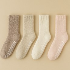 [4켤레] 임산부 어르신 온가족 따뜻한 무압박 미끄럼방지 수면양말