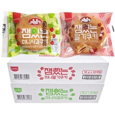 사과맛미니쿠키+딸기맛미니쿠키, 30개, 16g