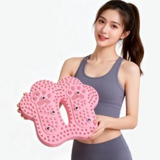 도르나솔 3단계 발지압 스텝퍼 다이어트 가정용 무소음 홈트, 핑크